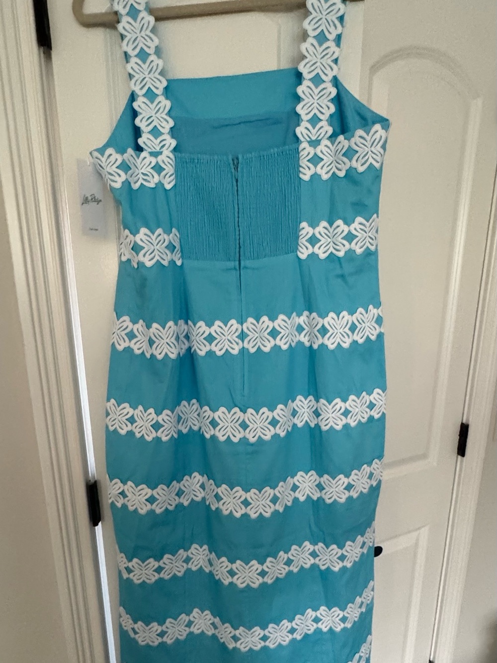 Lilly Pulitzer Davis Maxi Dress with White Lace Bands Size 14 - NWT - Picture 2 of 4